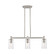 Downtown Urban Three Light Island Pendant in Satin Nickel (405|434-3I-SN-G434-7SDY)