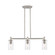 Downtown Urban Three Light Island Pendant in Satin Nickel (405|434-3I-SN-G434-7CL)