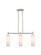 Downtown Urban Three Light Island Pendant in Satin Nickel (405|434-3I-SN-G434-12WH)