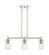 Downtown Urban Three Light Island Pendant in Polished Nickel (405|434-3I-PN-G434-7DE)