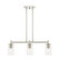 Downtown Urban Three Light Island Pendant in Polished Nickel (405|434-3I-PN-G434-7CL)