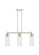 Downtown Urban Three Light Island Pendant in Polished Nickel (405|434-3I-PN-G434-12DE)