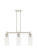 Downtown Urban Three Light Island Pendant in Polished Nickel (405|434-3I-PN-G434-12CL)