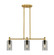Downtown Urban Three Light Island Pendant in Brushed Brass (405|434-3I-BB-G434-7SM)