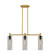 Downtown Urban Three Light Island Pendant in Brushed Brass (405|434-3I-BB-G434-12SM)