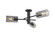 Downtown Urban Three Light Semi-Flush Mount in Matte Black (405|434-3F-BK-G434-7SM)