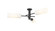 Downtown Urban Three Light Semi-Flush Mount in Matte Black (405|434-3F-BK-G434-12WH)