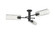 Downtown Urban Three Light Semi-Flush Mount in Matte Black (405|434-3F-BK-G434-12DE)