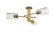 Downtown Urban Three Light Semi-Flush Mount in Brushed Brass (405|434-3F-BB-G434-7SDY)