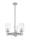 Downtown Urban Three Light Pendant in Satin Nickel (405|434-3CR-SN-G434-7CL)