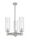 Downtown Urban Three Light Pendant in Satin Nickel (405|434-3CR-SN-G434-12CL)