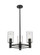 Downtown Urban Three Light Pendant in Matte Black (405|434-3CR-BK-G434-7DE)