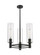 Downtown Urban Three Light Pendant in Matte Black (405|434-3CR-BK-G434-12SDY)
