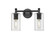 Downtown Urban Two Light Bath Vanity in Matte Black (405|434-2W-BK-G434-7SDY)