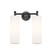 Downtown Urban Two Light Bath Vanity in Matte Black (405|434-2W-BK-G434-12WH)