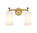 Downtown Urban Two Light Bath Vanity in Brushed Brass (405|434-2W-BB-G434-7WH)