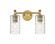 Downtown Urban Two Light Bath Vanity in Brushed Brass (405|434-2W-BB-G434-7DE)