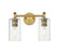 Downtown Urban Two Light Bath Vanity in Brushed Brass (405|434-2W-BB-G434-7CL)