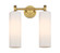 Downtown Urban Two Light Bath Vanity in Brushed Brass (405|434-2W-BB-G434-12WH)