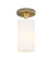Downtown Urban One Light Flush Mount in Brushed Brass (405|434-1F-BB-G434-7WH)