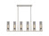 Downtown Urban Six Light Linear Pendant in Satin Nickel (405|429-6I-SN-G429-11SM)