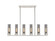 Downtown Urban Six Light Linear Pendant in Polished Nickel (405|429-6I-PN-G429-8SM)