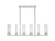 Downtown Urban Six Light Linear Pendant in Polished Nickel (405|429-6I-PN-G429-8CL)