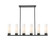 Downtown Urban Six Light Linear Pendant in Matte Black (405|429-6I-BK-G429-8WH)