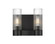 Downtown Urban Two Light Bath Vanity in Matte Black (405|429-2W-BK-G429-8CL)