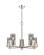 Downtown Urban Five Light Chandelier in Polished Nickel (405|428-5CR-PN-G428-7SM)