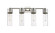 Downtown Urban Four Light Bath Vanity in Polished Nickel (405|428-4W-PN-G428-12CL)