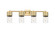 Downtown Urban Four Light Bath Vanity in Brushed Brass (405|428-4W-BB-G428-7SDY)