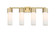 Downtown Urban Four Light Bath Vanity in Brushed Brass (405|428-4W-BB-G428-12WH)