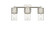 Downtown Urban Three Light Bath Vanity in Satin Nickel (405|428-3W-SN-G428-7CL)