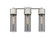 Downtown Urban Three Light Bath Vanity in Satin Nickel (405|428-3W-SN-G428-12SM)