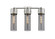 Downtown Urban Three Light Bath Vanity in Polished Nickel (405|428-3W-PN-G428-12SM)