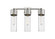 Downtown Urban Three Light Bath Vanity in Polished Nickel (405|428-3W-PN-G428-12CL)