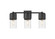Downtown Urban Three Light Bath Vanity in Matte Black (405|428-3W-BK-G428-7SDY)