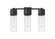 Downtown Urban Three Light Bath Vanity in Matte Black (405|428-3W-BK-G428-12SDY)