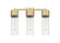 Downtown Urban Three Light Bath Vanity in Brushed Brass (405|428-3W-BB-G428-12SDY)