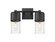 Downtown Urban Two Light Bath Vanity in Matte Black (405|428-2W-BK-G428-7SDY)