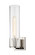 Downtown Urban One Light Wall Sconce in Polished Nickel (405|428-1W-PN-G428-12CL)