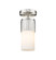 Downtown Urban One Light Semi-Flush Mount in Satin Nickel (405|428-1F-SN-G428-7WH)