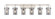 Downtown Urban Six Light Bath Vanity in Satin Nickel (405|423-6W-SN-G423-7SM)