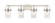 Downtown Urban Four Light Bath Vanity in Brushed Satin Nickel (405|423-4W-SN-G423-7SDY)