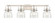 Downtown Urban Four Light Bath Vanity in Satin Nickel (405|423-4W-SN-G412-6SDY)
