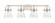 Downtown Urban Four Light Bath Vanity in Satin Nickel (405|423-4W-SN-G411-6SDY)