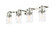Downtown Urban Four Light Bath Vanity in Polished Nickel (405|423-4W-PN-G423-7CL)