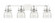 Downtown Urban Four Light Bath Vanity in Polished Chrome (405|423-4W-PC-G412-6SDY)