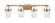 Downtown Urban Four Light Bath Vanity in Brushed Brass (405|423-4W-BB-G423-7DE)